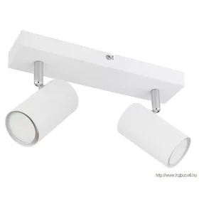  GLOBO 57911-2W ROBBY Spotlámpa fehér fém, fehér fém, krómozott fém, LxSzxM: 260x6