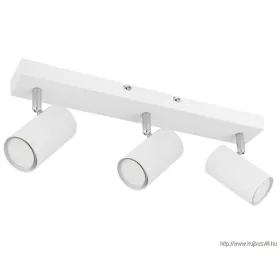   GLOBO 57911-3W ROBBY Spotlámpa fehér fém, fehér fém, krómozott fém, LxSzxM: 410x6