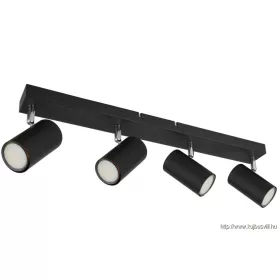   GLOBO 57911-4B ROBBY Spotlámpa fém fekete matt, fém fekete matt, krómozott, HxSzx