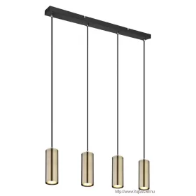   GLOBO 57911-4HM ROBBY Fém függőlámpa matt fekete, fém, fekete PVC kábel, HxSzxM: 6