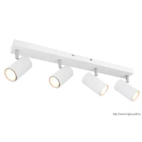  GLOBO 57911-4W ROBBY Spotlámpa fehér fém, fehér fém, krómozott fém, LxSzxM: 560x6