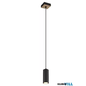   GLOBO 57911HBW ROBBY Függeszték  fém matt fekete, MDF fa sötét, fém matt fekete,