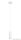 GLOBO 57911HW ROBBY Függesztett lámpa fém fehér, fém fehér, kábel PVC fehér, HxSzxM: 90x90x1200mm, fényforrás nélkül szá
