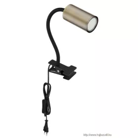   GLOBO 57911KM ROBBY Csiptetős spotlámpa fém matt fekete, fekete műanyag, antik s