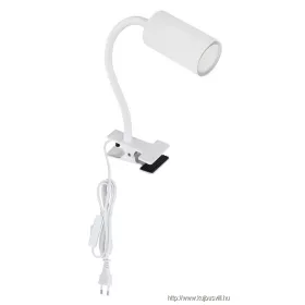   GLOBO 57911KW ROBBY Csiptetős spotlámpa fém fehér matt, műanyag fehér, fém fehér