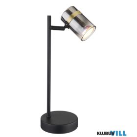   GLOBO 57916T TRABBY Asztali lámpa fém fekete matt, füstszínű/átlátszó színátmene