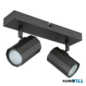 GLOBO 57918-2 JAMES Spotlámpa fém szürke matt, 2xGU10.