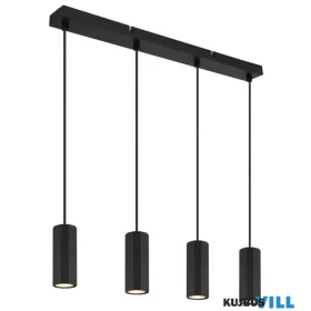  GLOBO 57918-4HB JAMES Függőlámpa, fém fekete matt, alumínium fekete matt, kábel PV