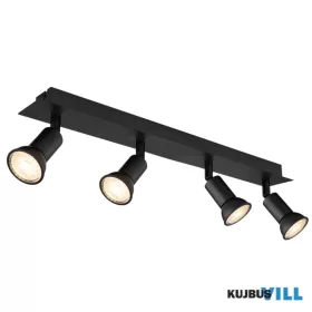   GLOBO 57998-4 DREW Fém, fekete, matt spotlámpa, hossz. x szélesség x ma. 500x60