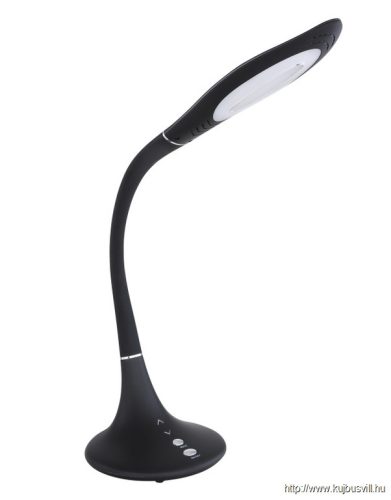 GLOBO 58271B PATTAYA Asztali lámpa műanyag fekete, flexibilis szárral. Funkciók: érintőkapcsoló, fény-erőszabályozó, szín