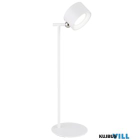   GLOBO 58436W JORJE Újratölthető asztali lámpa fém matt fehér,érintés be/ki, dim