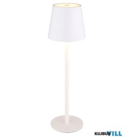   GLOBO 58438W VANNIE Újratölthető asztali lámpa fém/műanyag fehér,kábel PVC feket