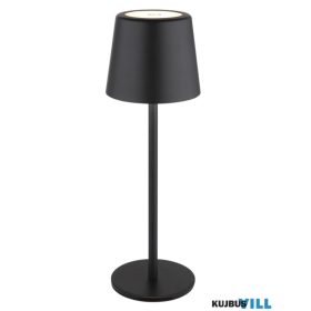   GLOBO 58482B VANCOUVER Asztali lámpa, fém fekete, műanyag fehér, érintős be/ki, éri