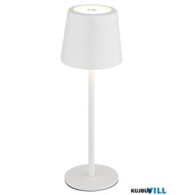   GLOBO 58482W VANCOUVER Asztali lámpa, fém/műanyag fehér, érintős be/ki, érintéses d