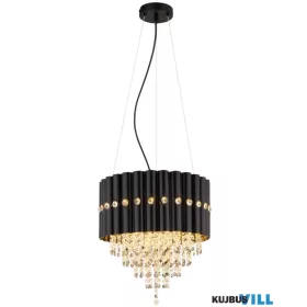   GLOBO 63149-3 ELEOS Csillár fém fekete matt, füstszínű/átlátszó K5 kristályok, k