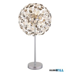   GLOBO 64135TC KATRINA Asztali lámpa fém krómozott, füstszínű/átlátszó K9 kristályo