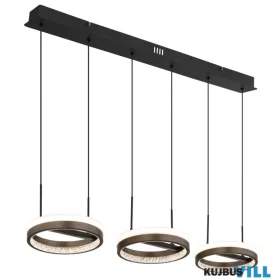   GLOBO 67179H2 DELLA Függőlámpa fém fekete, alumínium szürke, műanyag fehér/átlát