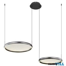   GLOBO 67186-50 BRIGGS Függőlámpa fém/alu. fekete, akril szaténozott, dimmelhető, f