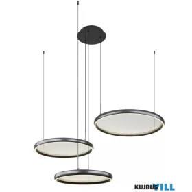   GLOBO 67186-60 BRIGGS Függőlámpa fém/alu. fekete, akril szaténozott,dimmelhető, fa