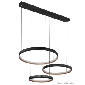   GLOBO 67193-55H HALLI Függeszték fém fekete/arany, akril fehér, kábel PVC fekete,