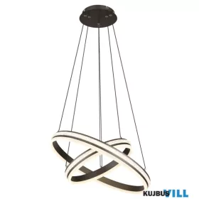   GLOBO 67314-60H GROUNI Függeszték fém szálcsiszolt titán, akril kristályok, fehér a