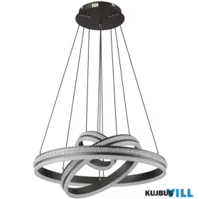   GLOBO 67314-70H GROUNI Függeszték fém szálcsiszolt titán színű, akril kristály, fal