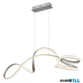   GLOBO 67341N SWIRL Függőlámpa, fém matt nikkel, alumínium matt nikkel, átlátszó