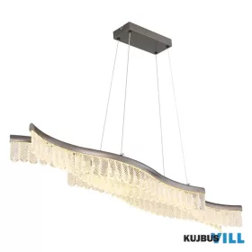   GLOBO 67348H JULIET Függőlámpa, fém grafit matt, átlátszó akril kristályok, maga