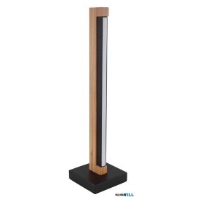   GLOBO 67849T STARLA Asztali lámpa fém/alumínium fekete matt,fa sötétbarna, műany