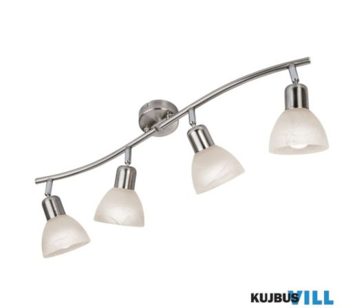 GLOBO 818904016X DAYTONA Mennyezeti lámpa, fém nikkel matt, SzxM: 700x168mm, 4x E14 LED 5W 230V izzókkal, 430lm kimenet, 3000K