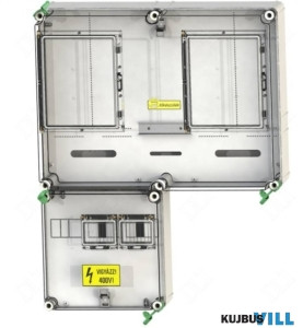 HENSEL HB33K0-U 1 és 3 fázisú 2 mérőhelyes fogy. mérőszekr. 80A-ig ,vezérelt 32A,H-tarifa 63A-ig