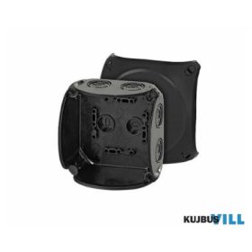   HENSEL KF0400B Kötődoboz időjár. álló üres 104x104x70mm IP67 fekete