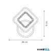 KLAUSEN KL151045 Fali lámpa, LED TRIGOS AP1, 31W, 3000-6500K, fehér