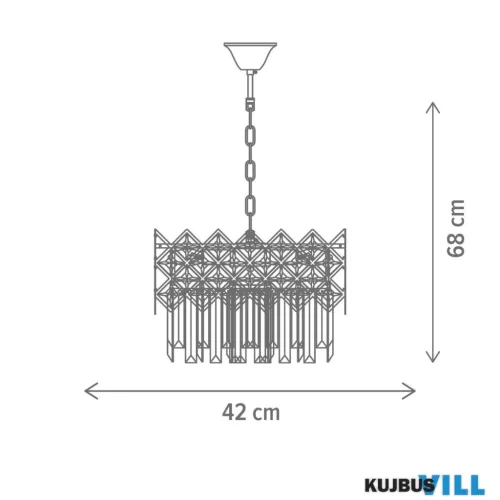 KLAUSEN KL118002 Csillár, ADORR SP8, 8xE14, fekete