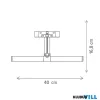 KLAUSEN KL146028 Fali lámpa, GNOMIC 6W, 6W, 4000K, ezüst