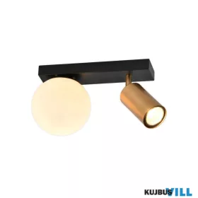   KLAUSEN KL162015 Spotlámpa,Y AP2,1xGU10 + 1xE14, sárgaréz, fekete