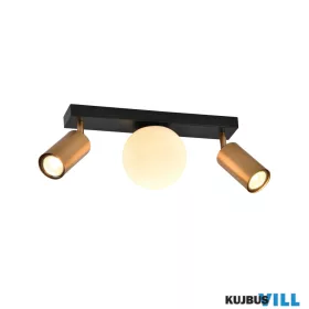   KLAUSEN KL163014 Spotlámpa,Y PL3, 2xGU10 + 1xE14, sárgaréz, fekete