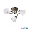 KLAUSEN LY-3088 Csillár, BELLIS 3, 3xE27, fehér, antikolt bronz