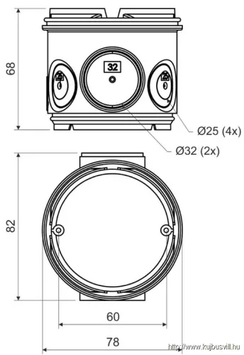 KBT-1 AB Betondoboz - magas -10/100db