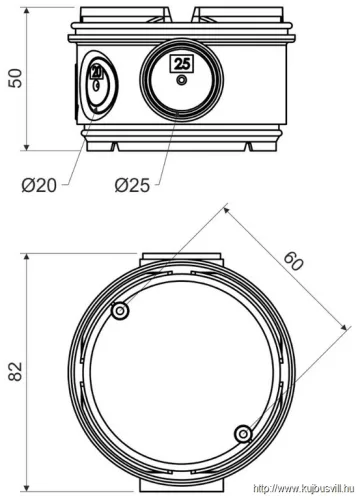 KBT-2 AB Betondoboz - alacsony -10/80db