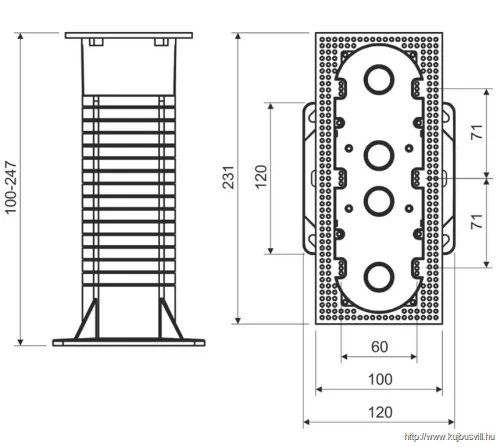 KEZ-3 KB 3-as szer.doboz hőszig. burk. -1db