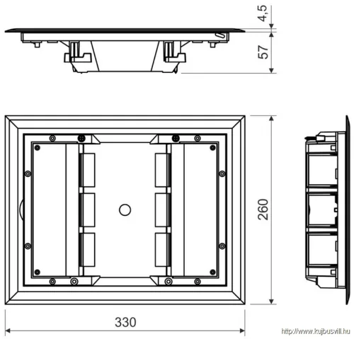 KOPOBOX 57 LB  Padlódoboz keret -1db