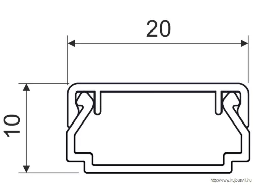LHD 20X10 P2 Minicsatorna öntapadós -2/96m