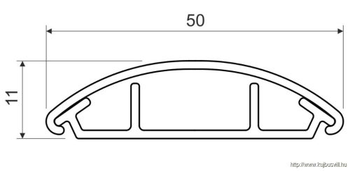 LO 50 LD Taposó csatorna szürke -2/32m