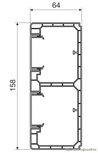 PK 160X65 D HD PARAPET csat. 2 rek. 45mm sz. D 2/6m