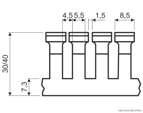RK 30X30 LD Perforált csatorna -2/64m