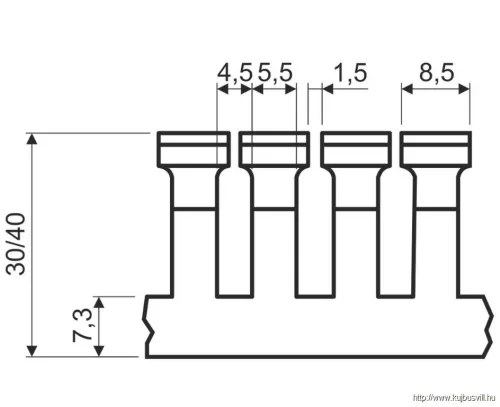 RK 30X40 LD Perforált csatorna -2/60m