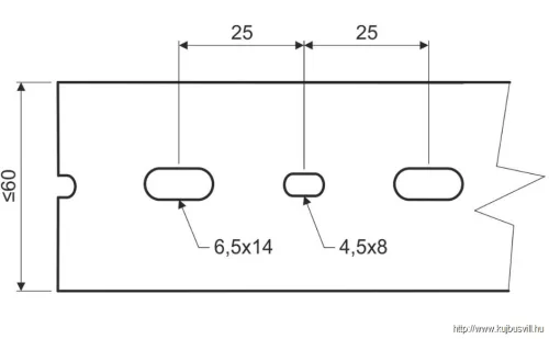 RK 60X60 LD Perforált csatorna -2/36m