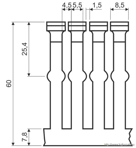 RK 60X60 LD Perforált csatorna -2/36m
