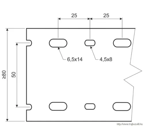 RK 80X60 LD Perforált csatorna -2/32m
